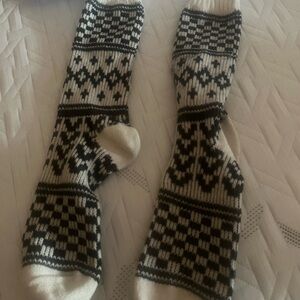 Black and White Patterned Socks
